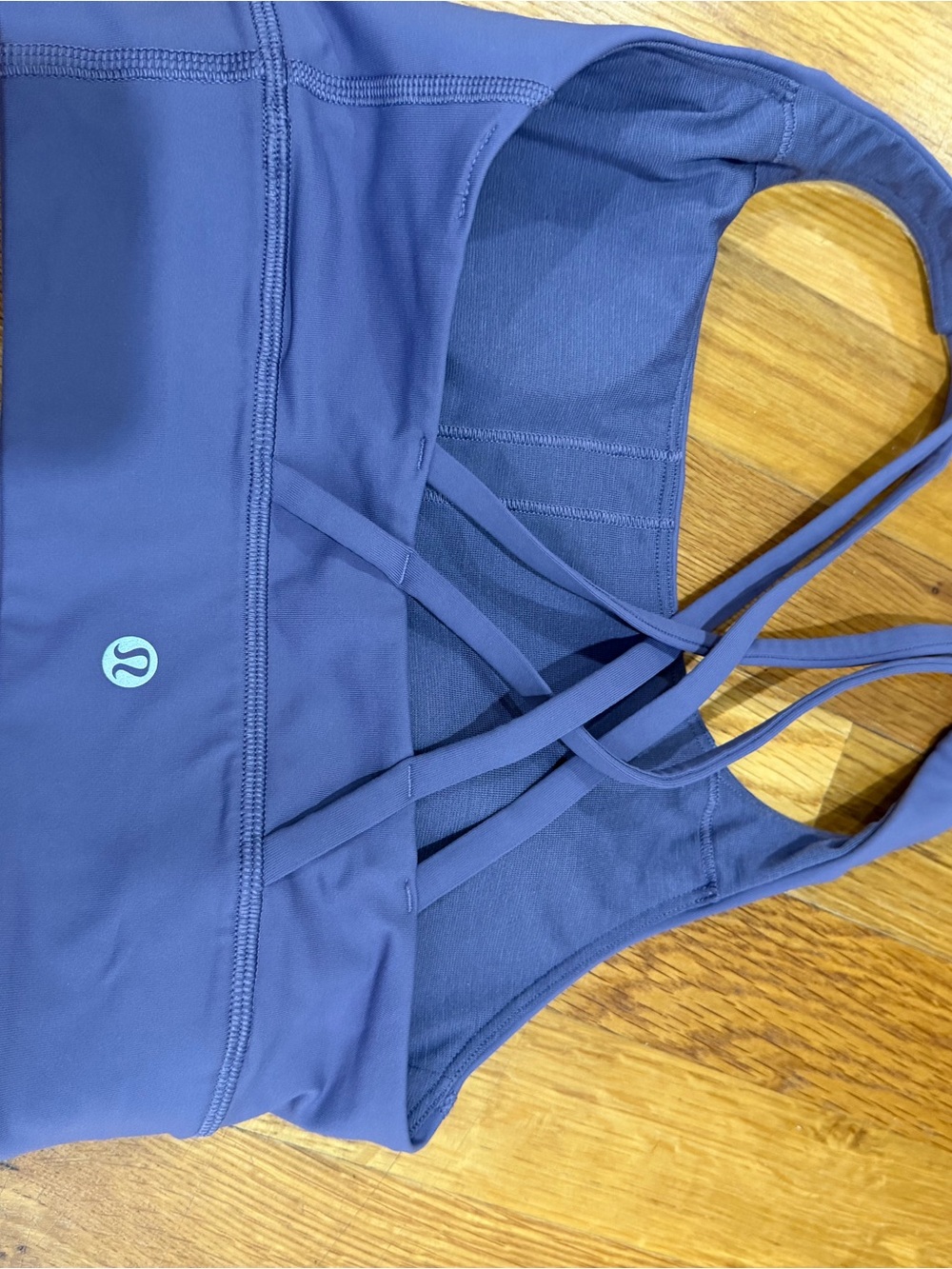 lululemon athletica Deep Blue Strappy Workout Sports Bra